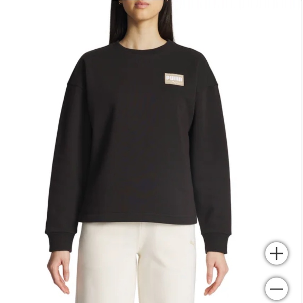 NWT PUMA Ladies' Fleece Crew in Black